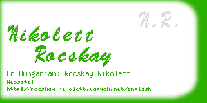 nikolett rocskay business card